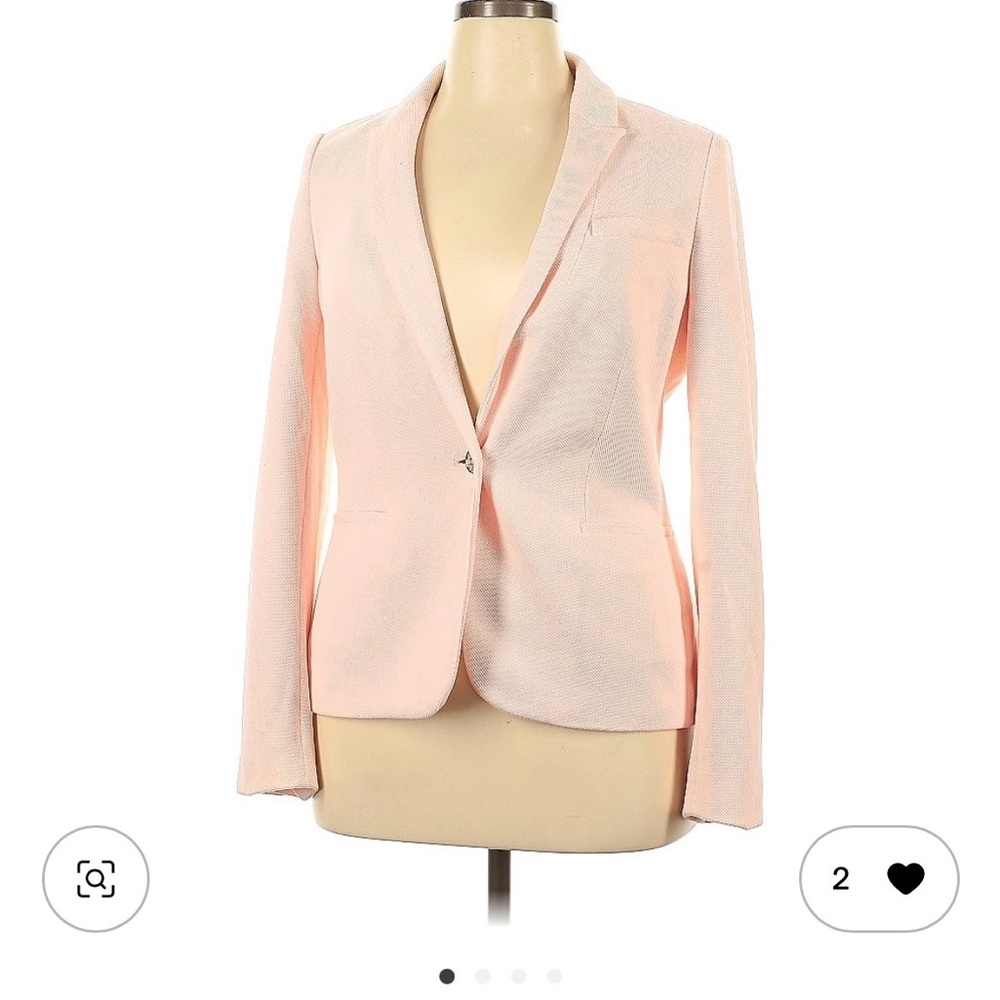 Tommy Hilfiger Pale Pink Single-Button Blazer